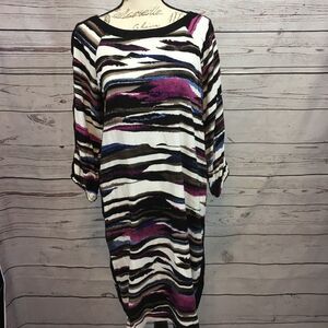 A71-Daisy Fuentes 3/4 length‎ sleeve dress size med